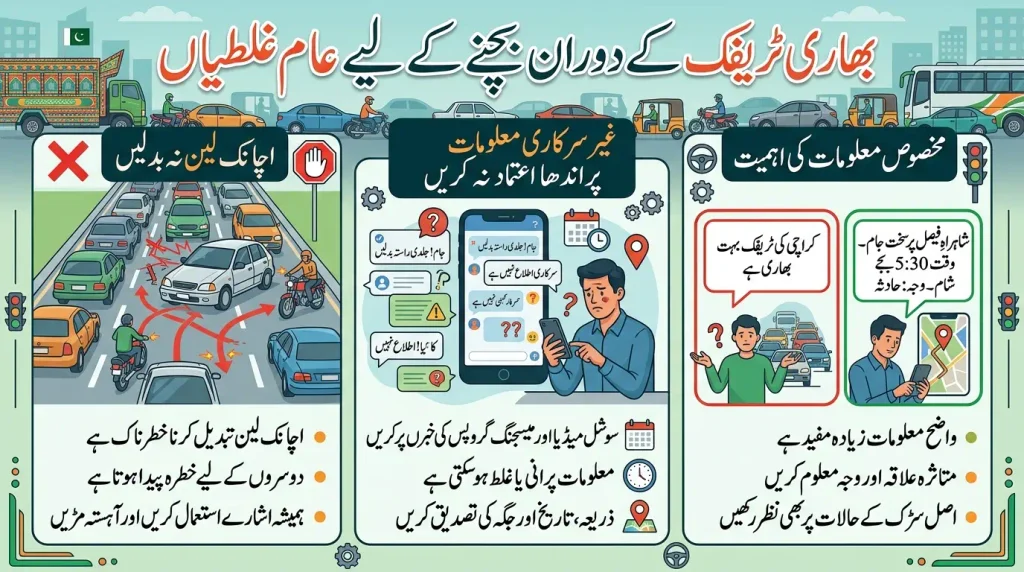 Mistakes to Avoid During Heavy Traffic