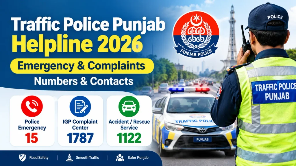 Traffic Police Punjab helpline
