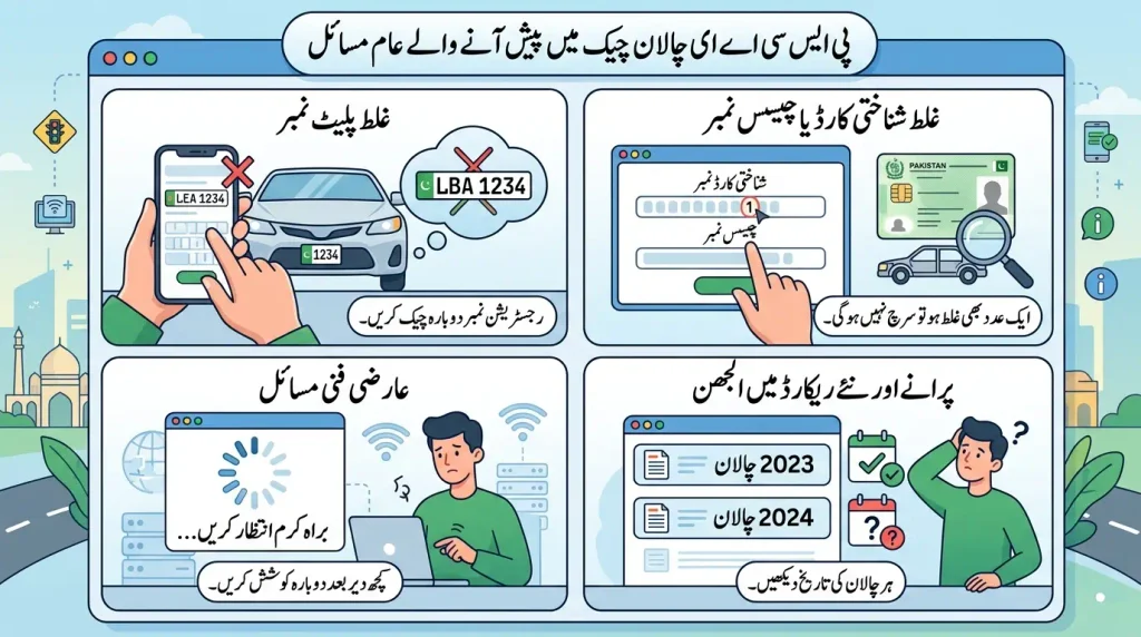 Problems During PSCA E Challan Check