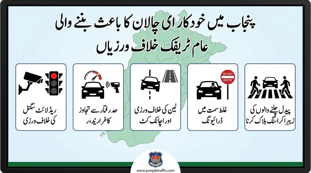 Traffic Violations E Challan Punjab