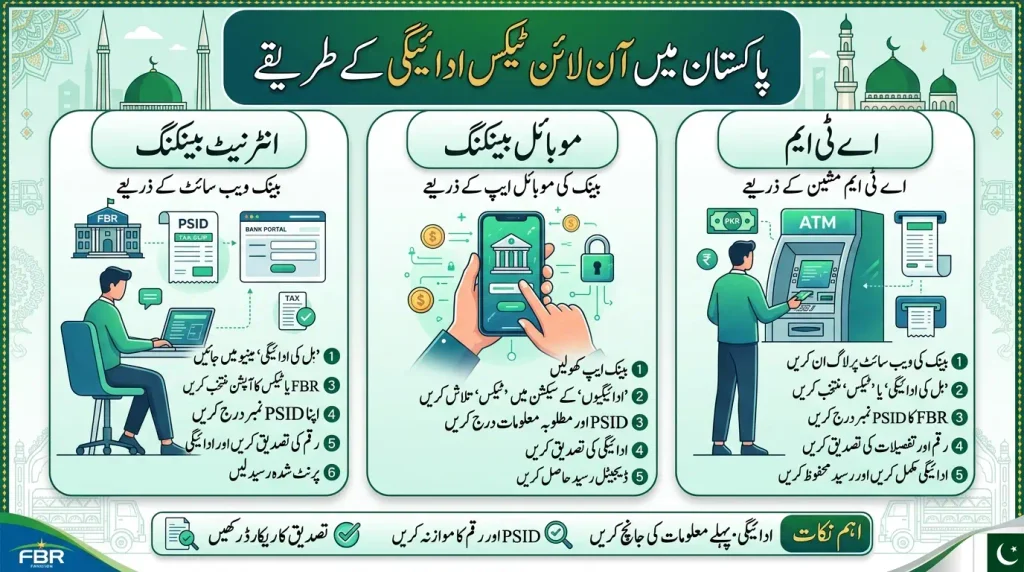 Tax Payment Methods in Pakistan