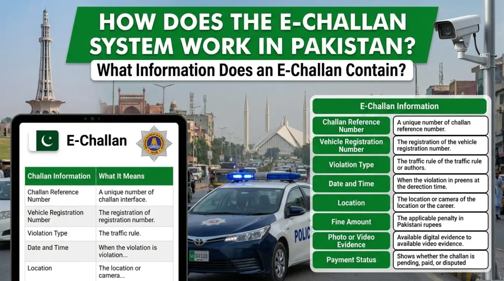 How Does the E-Challan System Work in Pakistan? Information Does an E-Challan Contain?