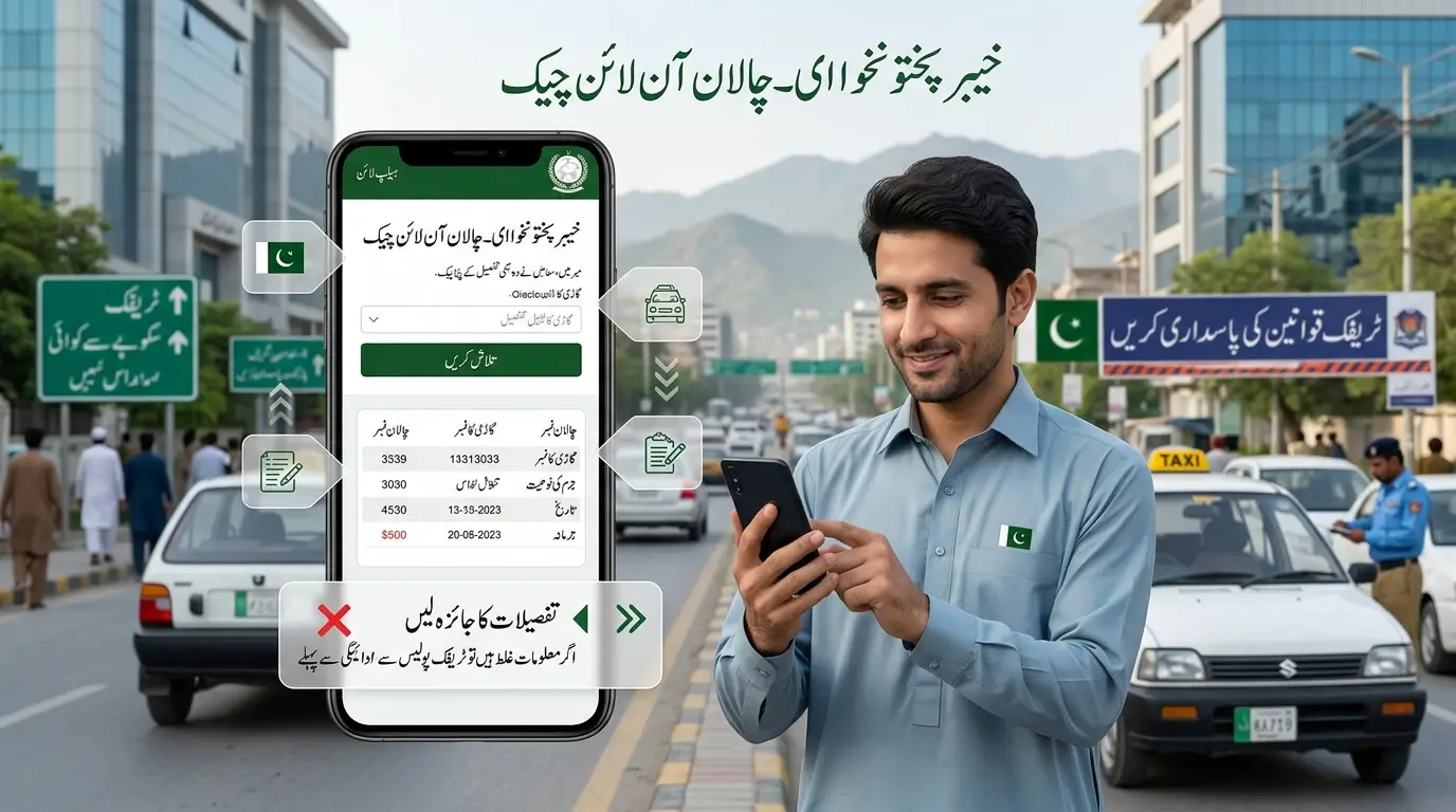 Checking a KPK traffic challan online