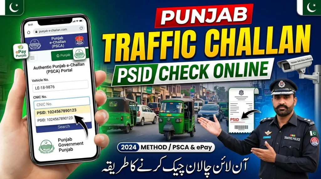 How to Do Traffic Challan PSID Check Online